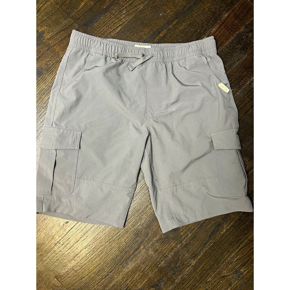 Weatherproof Men's Gray Cargo Shorts XL 10 in Inseam Elastic Waist Drawstring